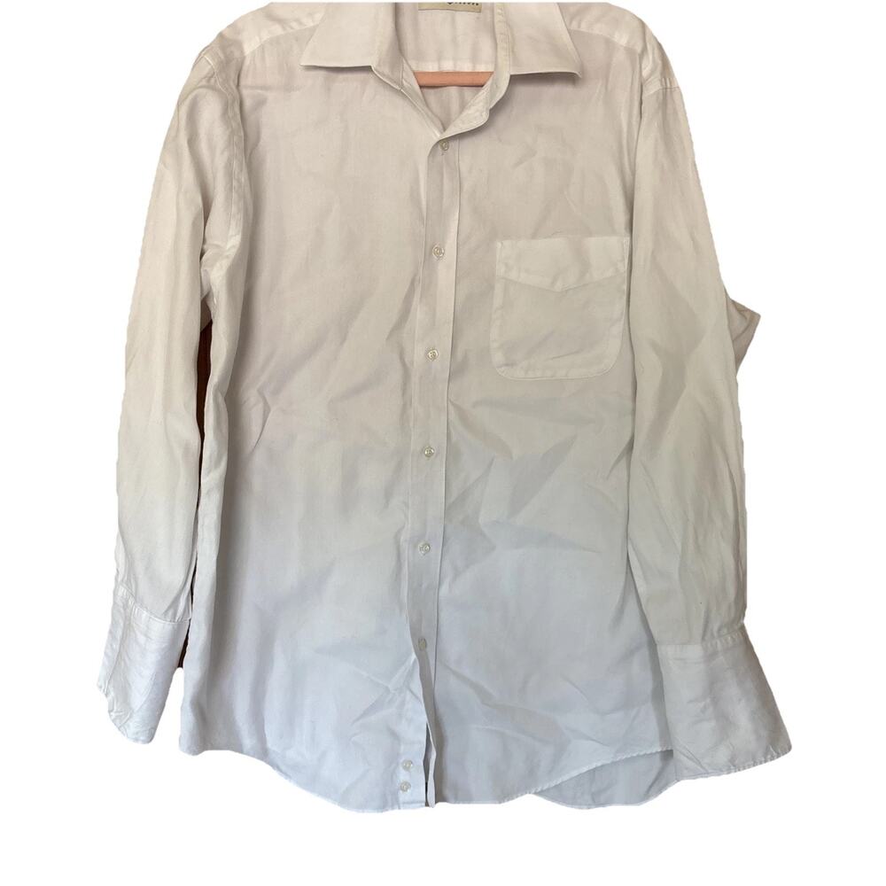 Joseph Abboud 16 32/33 Non Iron Crisp White Men Shirt 100% Cotton French Cuffs